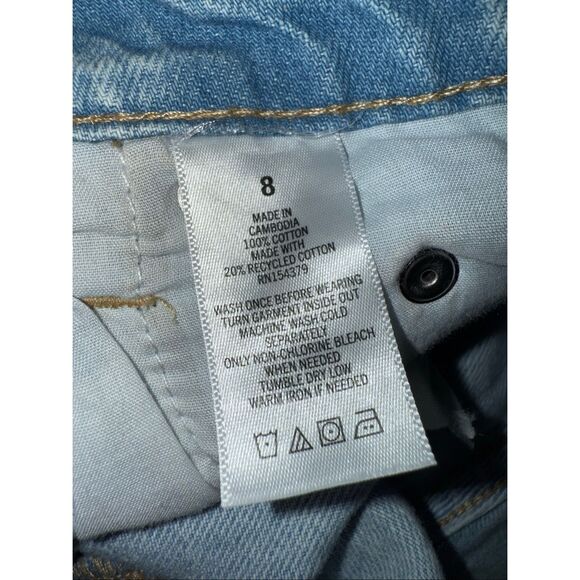 Aeropostale light washed cutoff button fly mom shorts size 8 #693 - Picture 6 of 6